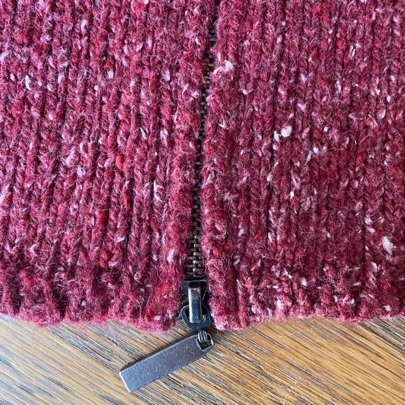 One in One Two-Way Zipper Wool Knit Jacket Size Small - Picture 11 of 12